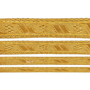 Tresse en dentelle faite à la main pour uniforme d'officier de cérémonie royale avec fil de bulion et technique de tricot - Product Image 6