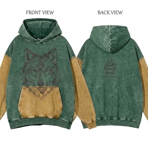 Sweat à capuche personnalisé en gros pour garçons, en tissu épais délavé, respirant et à séchage rapide, pour hommes, effet délavé à l'acide - Product Image 6