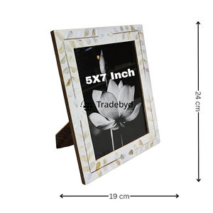 Marco de Fotos Creativo Hecho a Mano con Incrustaciones de Madreperla, Acabado Brillante, Regalo Decorativo de Tradebyd - Product Image 2