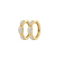Boucles d'oreilles en diamant de laboratoire Marquise avec un poids total de diamants de 1,20 CTW, fabriquées en or rose 9 carats, accessoire raffiné pour femme
