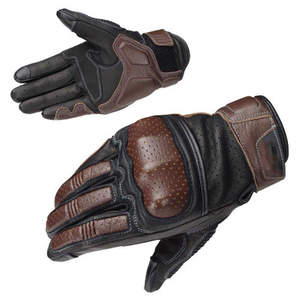 Gants en cuir à doigts entiers avec fermeture auto-agrippante pour le cyclisme, équipement d'été pour hommes - Product Image 1