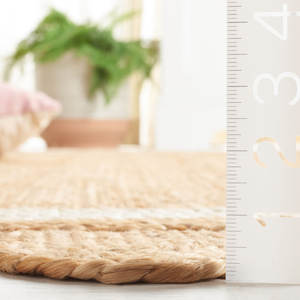 Juego de revestimiento de suelo de alfombra natural hecha a mano de yute/sisal - Product Image 4