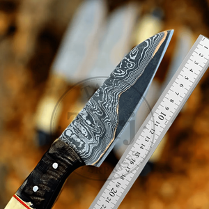 Custom Copper Damascus Straight Edge 5-Piece Ambidextrous Eco-Friendly Dishwasher Safe <b>Knife</b> <b>Set</b> Industrial Grade Customizable - Product Image 4