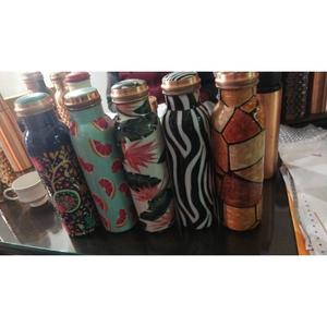 Lightweight Custom Designing Water <b>Bottle</b> Enamel Coated 100% <b>Copper</b> Eco Friendly Water <b>Bottles</b> Gift Ideas Customizable <b>Bottle</b> - Product Image 6