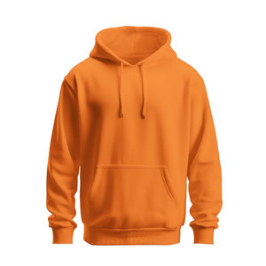Men's Khaki Hooded Sweatshirt Regular Fit Cotton Fleece Casual Pullover Relaxed Fit Daily Wear Fleece Pullover Men Hoodie - Product Image 6