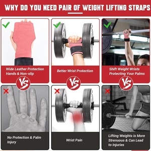 FIRST FITNESS INDUSTRIES Guantes Deportivos Unisex de PU con Dedos Completos, Correa Ajustable para Muñeca, Cierre de Velcro, Antideslizantes y Cómodos - Product Image 4