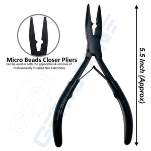 Professional Hair Extension Tool Kit – Micro Beads Plier Set Loop <b>Hook</b> Needles <b>Clips</b> & Thread – Hair Extension Installation Kit - Product Image 3