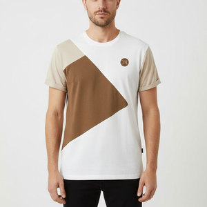 Camiseta elegante para hombre, cómoda, 100% algodón, tela transpirable, perfecta para uso diario informal, atuendo de verano, estilo urbano moderno - Product Image 2