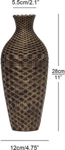 Vase de table en bronze fait main, expression artistique, design rustique, hauteur 28 cm, diamètre 12 cm - Product Image 2