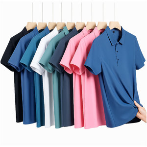 Camisa Polo de Manga Corta para Hombre, Color Sólido, Popelina, Diseño Casual con Botones, Corte Regular, Cuello Clásico - Product Image 2