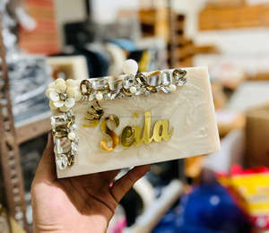 Sac à main en résine avec poignée en laiton, pochette, sac à main de créateur pour mariage, fabriqué à la main d'Inde - Product Image 3