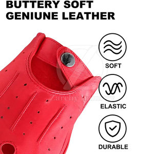 Gants de protection en cuir pour les mains, à doigts entiers, antidérapants, avec sangle de poignet réglable, pour conducteurs, sécurité au travail, sur mesure, fabriqués au Pakistan - Product Image 4