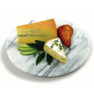 Soporte Giratorio de Mármol de Diseño de Lujo, Plato Giratorio Redondo de Mármol Blanco para Aperitivos - Product Image 3