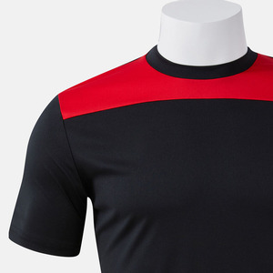 Ensemble de maillots de football personnalisés noir et rouge pour hommes, uniforme de football à séchage rapide, kit d'entraînement respirant, vêtements de sport d'équipe, vente en gros - Product Image 4