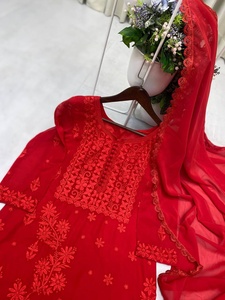 FATEMA FASHION DESIGNER WEAR GEORGETTE EXCLUSIVE MODERNE SALWAR KAMEEZ BRODERIE DUPATTA MARIAGE Femme Coupe régulière Séchage rapide - Product Image 5