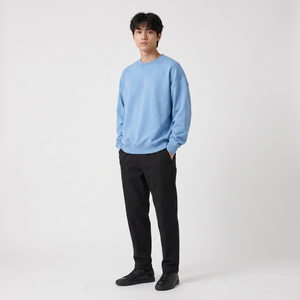 Sudadera gráfica gruesa al por mayor con cuello redondo, teñido con pigmentos e impresión serigráfica para marcas estadounidenses - Product Image 4