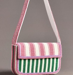 Artisan <b>Seed</b> Beaded <b>Storage</b> Bag Abstract Pattern Women Embroidered Shoulder Handbag Purse Wedding Evening Modern Gift Collection - Product Image 4