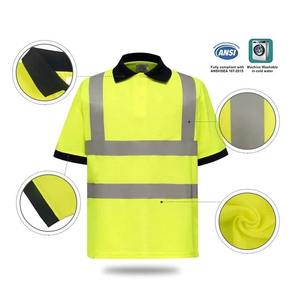 เสื้อโปโลพนักงานรักษาความปลอดภัยทรงคลาสสิค ผ้าฝ้าย 100% ชุดทำงาน พร้อมโลโก้ปรับแต่งได้ มาตรฐาน ANSI Class 1 คุณสมบัติกันน้ำพร้อมไฟ LED กระพริบ - Product Image 5