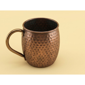 Custom Logo Pure Solid Copper Moscow Mule Mug Handcrafted Hammered Beer Cup Luxury Barware for Restaurant and Party <b>Gift</b> - Product Image 4