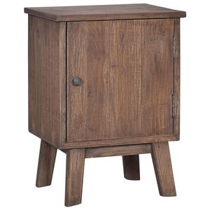 Commode de chevet en teck massif brun moyen - Product Image 1