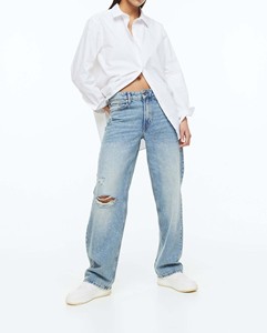 Pantalones Cargo de Mezclilla Rectos para Mujer, Cómodos, Elegantes, con Bolsillos Funcionales, para Uso Diario, Color Personalizado, Transpirables y Modernos - Product Image 1