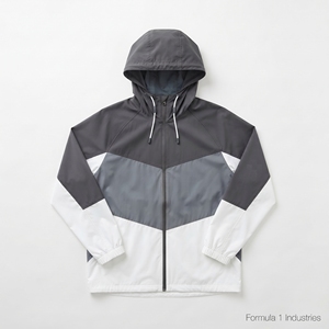 Windbreaker <b>Jacket</b> High Quality Men's Hooded Color Blocking Racer <b>Jacket</b> Windproof Spring Sporty Zipper Closure Regular Fit - Product Image 2