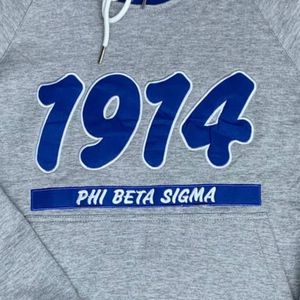 Sudadera con Capucha Gris Phi Beta Sigma 1914 para Hombre, Ajuste Cómodo, Tela Premium, Ropa de Fraternidad Griega, Uso Casual - Product Image 4