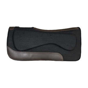 Tapis de selle western en feutre de laine haut de gamme personnalisé, équipement d'équitation, renfort en cuir, vente en gros directe d'usine - Product Image 1