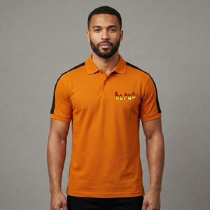 Nuevo Cuello Camisero Bordado Personalizado de Poliéster/Algodón de Alta Calidad para Camiseta con Logotipo Personalizado, Ropa Casual de Verano para Hombre - Product Image 4