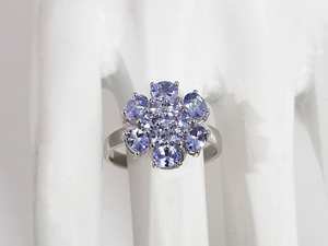 Handmade Tanzanite Flower <b>Ring</b> 925 Sterling <b>Silver</b> Natural Gemstone Jewelry Elegant Gift For Women Unique Design - Product Image 2