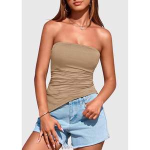 เสื้อชั้นในกีฬาแบบ Bandeau สำหรับผู้หญิง ขายส่ง แบบเรียบง่าย ไร้สาย ซัพพอร์ตสูง ไร้ตะเข็บ เหมาะสำหรับโยคะ - Product Image 1