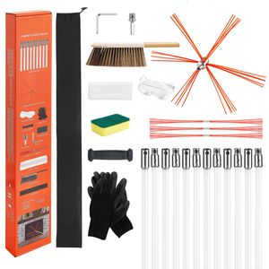 Kit per la Pulizia del Camino Estensibile 39 Piedi con Spazzole di Ricambio e Occhiali Protettivi - Product Image 1