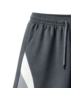 Men Gray Color Block Jersey Shorts Casual Summer Cotton Polyester Drawstring <b>Elastic</b> Waist Gym Sports Shorts Wear OEM Supplier - Product Image 6