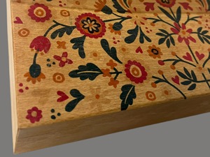 Rectangular Wooden Jewelry Box Floral Painted Carved <b>Storage</b> Box Single Tier Living Room Decorative <b>Storage</b> Box room <b>table</b> use - Product Image 6
