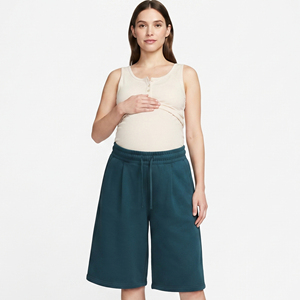 Shorts de jogging de maternité pour femmes, taille élastique avec cordon de serrage, shorts de grossesse, shorts de maternité en molleton de coton 450 g/m² pour allaitement - Product Image 4