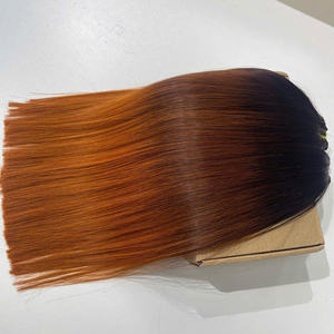 Perruques vietnamiennes 100 % cheveux humains, toutes colorées, lisses comme des baguettes, avec mèches ombrées, sans nœuds, sans perte de cheveux, prêtes à être expédiées - Product Image 3