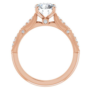 แหวนหมั้นเพชรทรงบริลเลียนต์แบบสแกลลอป ดีไซน์คลาสสิก 14k/18k ได้รับการรับรองจาก IGI เพชรเลี้ยงในห้องปฏิบัติการ ประดับมิลเกรน น่ารัก ทองคำ สำหรับวันครบรอบแต่งงาน - Product Image 2