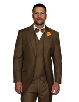 Ensemble de costumes de mariage 3 pièces pour hommes, style classique royal, pour garçons d'honneur et bal de promo, blazer de smoking de haute qualité à col cranté et simple boutonnage