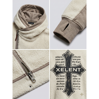 Herren Dicke Polyester Lange Übergroße Ninja-Kapuzenjacke Winddichte Techwear Polartec Fleece-Jacke mit Sherpa-Futter Streetwear OEM Private Label