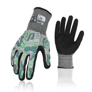 Gants de travail anti-coupures, anti-dérapants, résistants à l'abrasion, avec protection des jointures en TPR, pour la construction et l'industrie. - Product Image 1