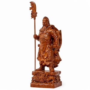 Estatua de Guan Yu hecha de madera aromática - Product Image 2