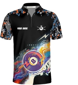 เสื้อยืดพิมพ์ลาย 3 มิติ สำหรับนักบิลเลียด เสื้อทีมบิลเลียดสำหรับผู้ชาย เสื้อโปโลสำหรับการแข่งขันสนุกเกอร์ เสื้อโปโลพูลแบบกำหนดเองสำหรับผู้ชาย - Product Image 5