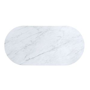 Tavolino da Caffè Glamour Contemporaneo con Piano in Finto Marmo Bianco, 1 Pezzo, Verde Acqua Chiaro con Cassetto per Soggiorno - Product Image 3