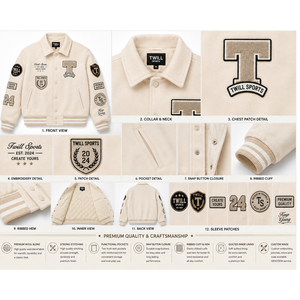 Wool Varsity <b>Jacket</b> Top <b>Jackets</b> Leather Sleeves Customizable Blank Embroidered Patches Winter Varsity <b>Jacket</b> Wool Lining Cotton - Product Image 5