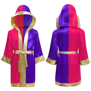 Personalized Boxing <b>Robes</b> With Fighter Name Logo Custom <b>Satin</b> Boxing Gowns Professional Sports Apparel Boxing Gown - Product Image 5