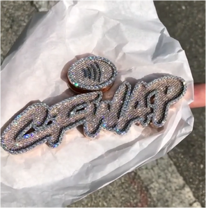 Pendentif Lettre Personnalisé en Moissanite, Bijoux Hip Hop, Pendentif Iced Out en Argent Sterling 925, Pendentif Chaîne en Moissanite - Product Image 5