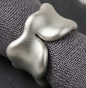 Best Selling <b>Napkin</b> Ring Table Centerpiece Decor <b>Silver</b> Finished <b>Napkin</b> Ring for Table Decoration Indoor Party - Product Image 4