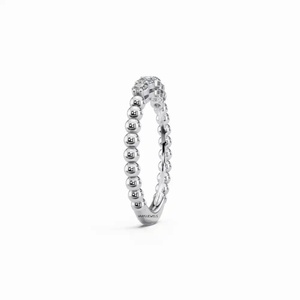 Elegant Lab Grown Round Diamond Five Stone Engagement <b>Wedding</b> <b>Band</b> in 10K 14K 18K Gold 925 935 <b>Silver</b> - Product Image 2