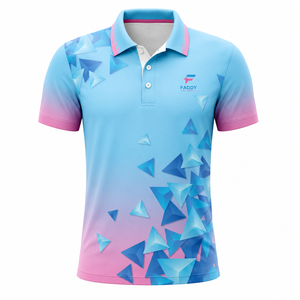 Camiseta Deportiva Polo Sublimada con Logotipo Personalizado, de Secado Rápido y Transpirable, Uniforme para Equipos de Golf y Tenis, Camiseta Atlética para Hombre, Venta al Por Mayor - Product Image 1