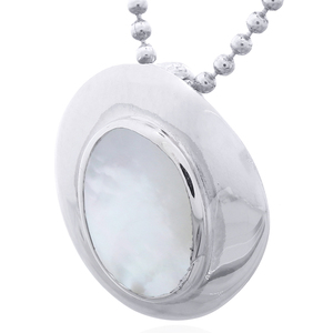 Exquisito Colgante Triangular de Plata con Incrustaciones de Madreperla Irregular para Mujer - Product Image 2